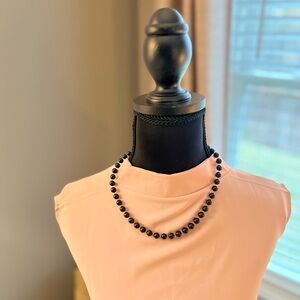 Elegant Black Beaded Necklace